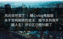 风向突然变了 ｜ 糖心vlog电脑版 ｜ 关于官网跳转的说法：细节多到我怀疑人生！评论区已经吵翻了