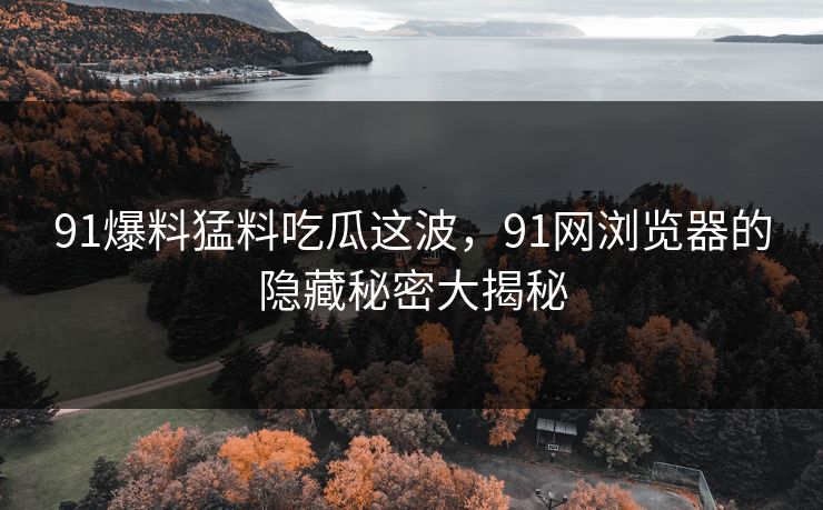 91爆料猛料吃瓜这波，91网浏览器的隐藏秘密大揭秘  第1张
